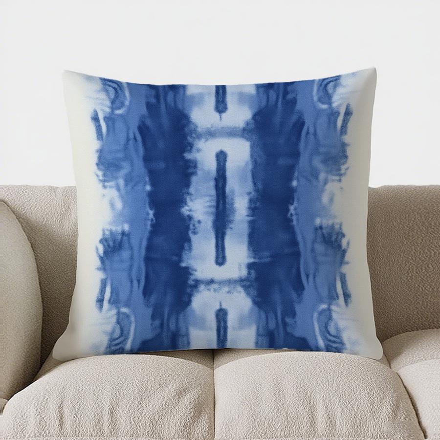 Home Decor Blue Abstract Streak Pattern Throw Pillow Pattern Cushion Cover Suitable For Sofa Bedroom Car Pillow Cover