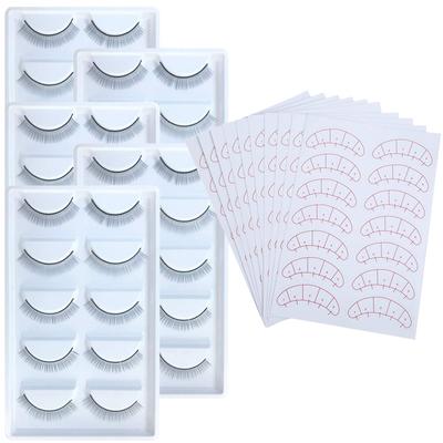 25 Paar Übungswimpern für Wimpernextensions Training Wimpernverlängerung Übungswimpernstreifen zum Selbermachen Wimpern dünn Band 8mm