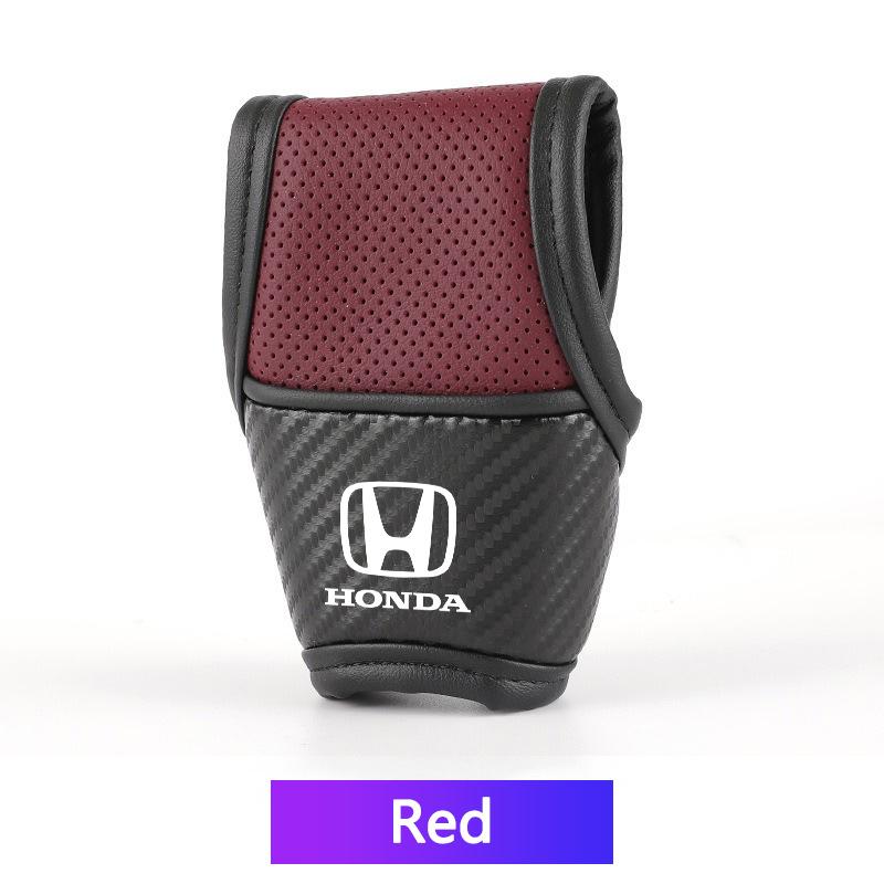 High Quality Car Logo Shift Handle Covers Non-Slips Gearshift Cover For Honda Civic Accord Fit City Vezel CRV Odyssey Pilot Jazz XD9 zjyr1