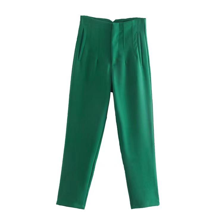 Women's Slim Fit Ruched Straight-Leg Formal Pants