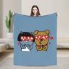 K-Kakaos F-Friends Tube Apeach Ryan Trio Blanket Quality Warm  Throw Blanket Winter Picnic Home Decor Aesthetic Bedspread