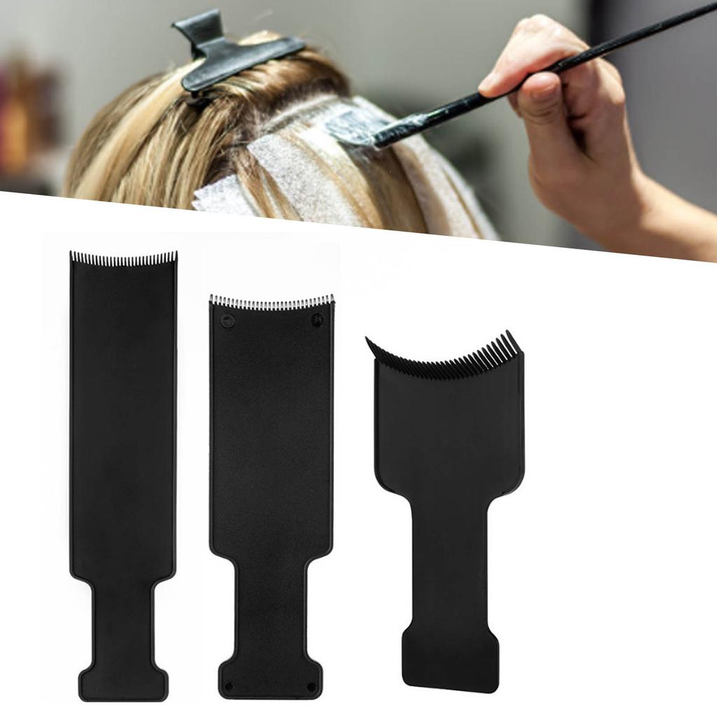 3 Pcs Balayage Board With Teeth Highlighting Board Hair Dye Paddle Highlighting Brush