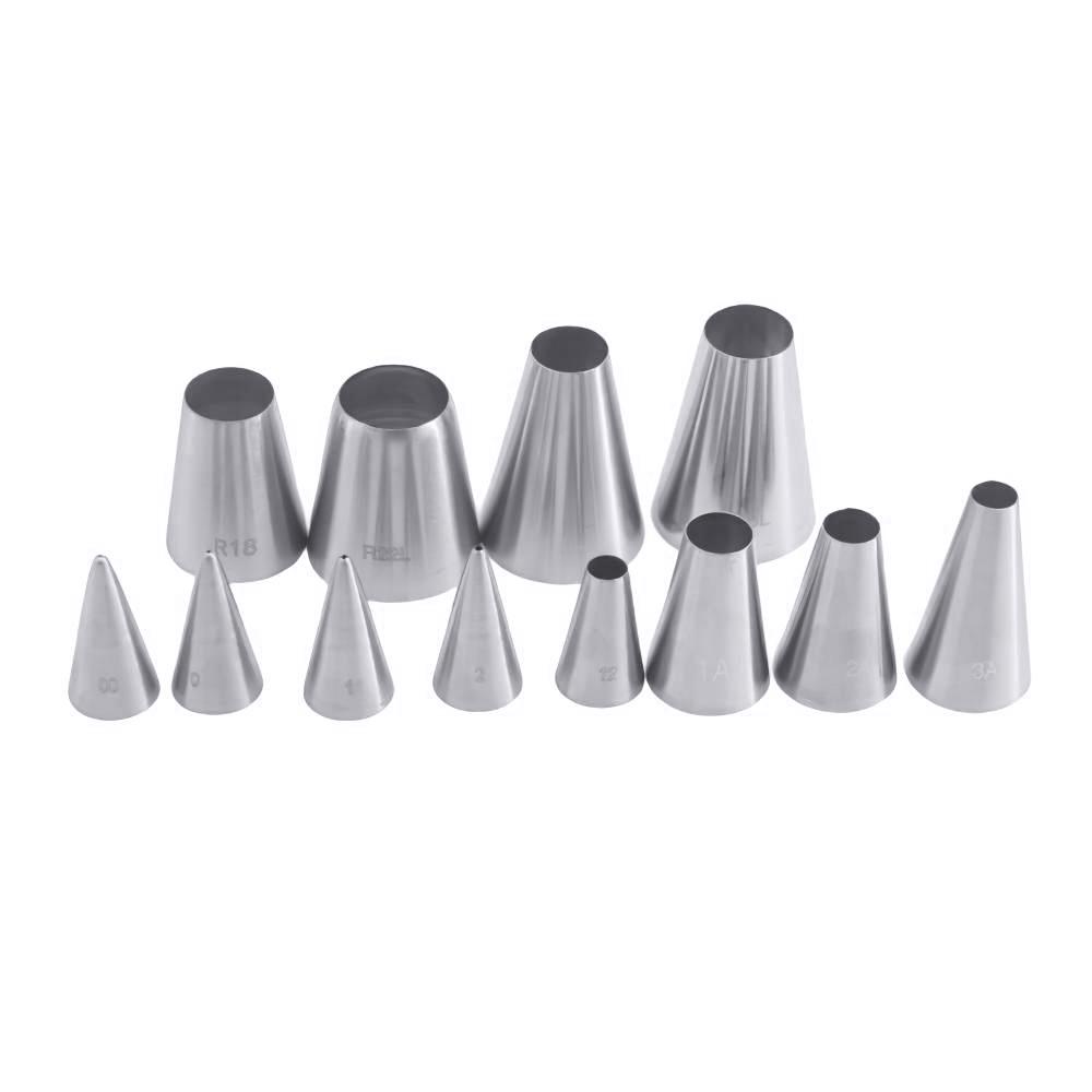 2/4pcs Circularity Round Pastry Nozzles Cream Stainless Steel Icing Piping Pastry Nozzle Tips Baking Cakes Decoration Tools