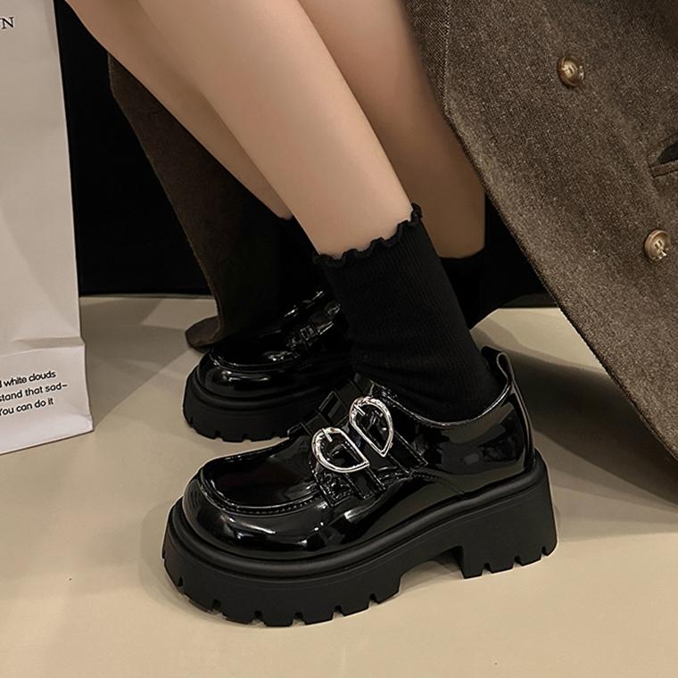 Fashion Uniform Shoes Small Leather Shoes Female British Girl Japanese Wild Black Retro Mary Jane Shoes Women Platform Oxford Shoes
