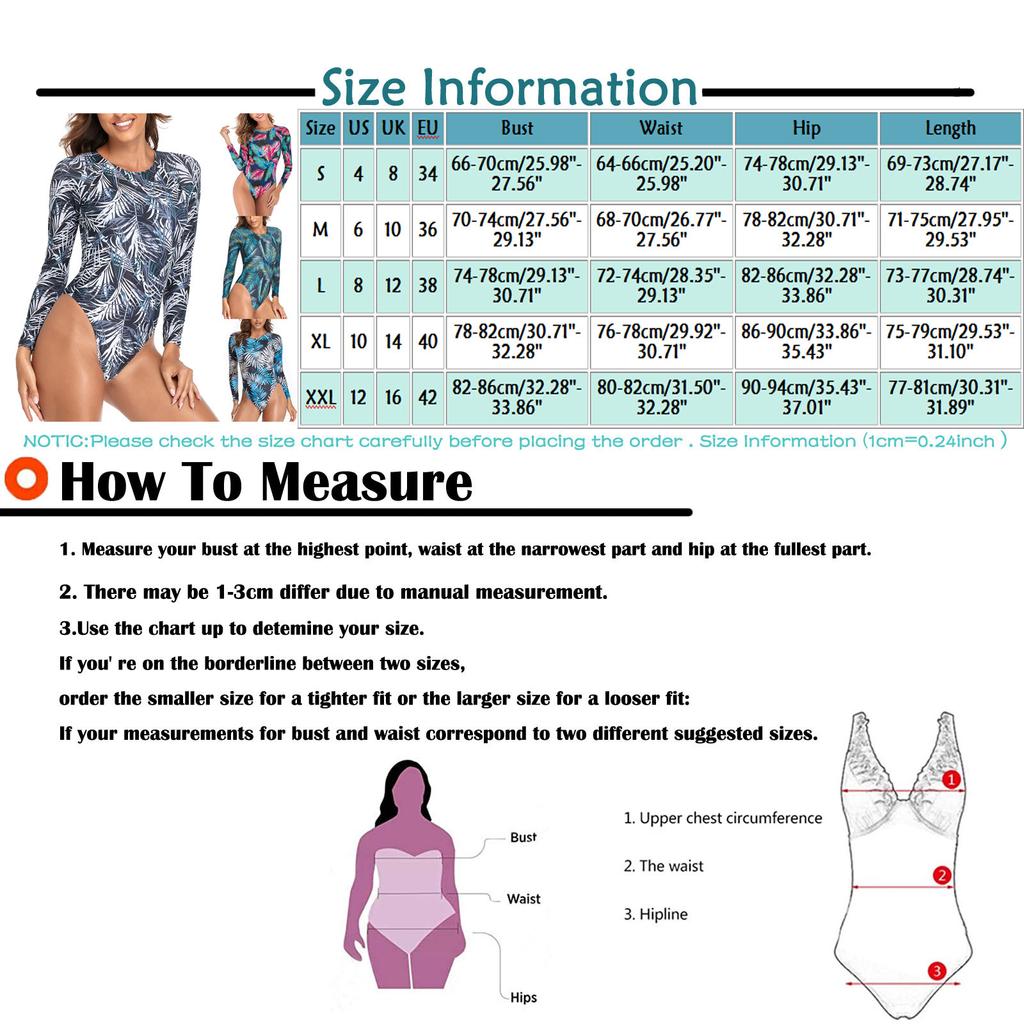 Women's Fashion Sexy Camisole Bikini Printed Long Sleeve Sunscreen Belly Covering Skinny One-Piece Swimsuit Surf Suit