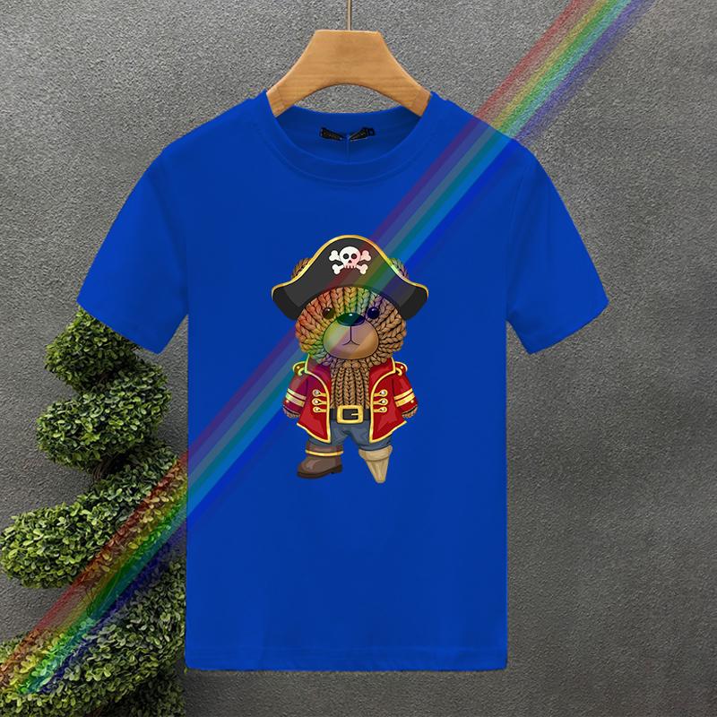 Luxury Pirate Bear 100% Cotton High Quality Printing Couple Tees Summer Harajuku For Men/Women Short Sleeve T-shirt Asian Size