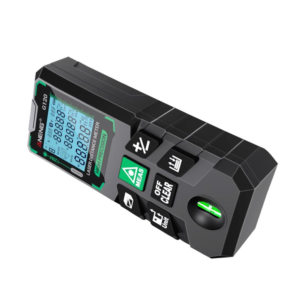 ANENG G120 Smart HighPrecision Laser Rangefinder Green Laser Distance Meter 30 Set of Data Storage