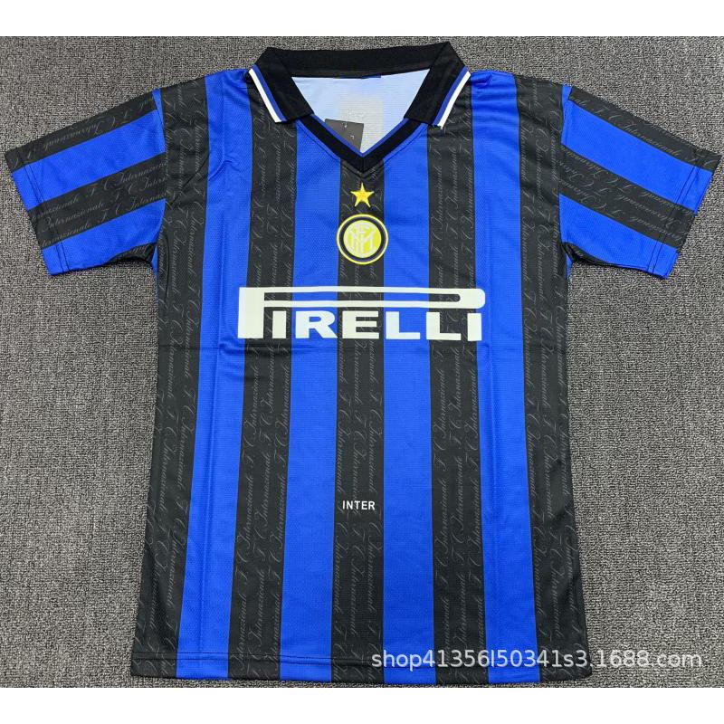 0809 Classic Retro Inter Jersey Home and Away Short-sleeved No. 22 Milito Champions League Serie A Club Football Jersey