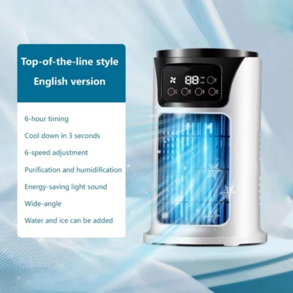 300ML Water Tank Air Cooler Fan 6 Speeds Portable Air Conditioner  Personal Cooling