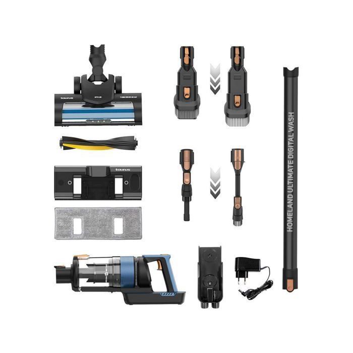 Aspirateur Balai 3 en 1 - HOMELAND - Ultimate Digital Wash - 400W - 55 min autonomie - 2 ans garantie