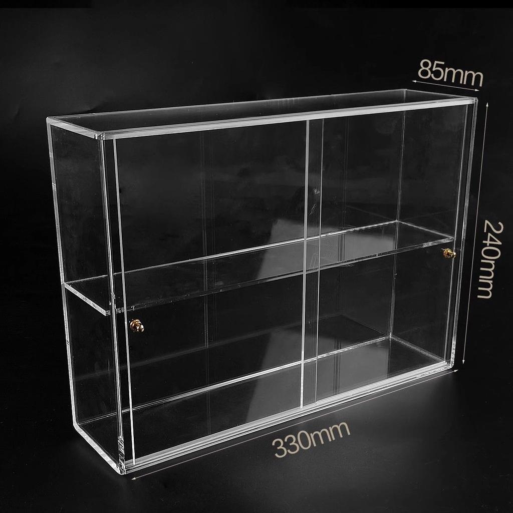 Acrylic Display Case,Display Cabinet for Mini Figures,Clear Desktop Storage Box Cabinet Organizer for Toys,Collections and Stone