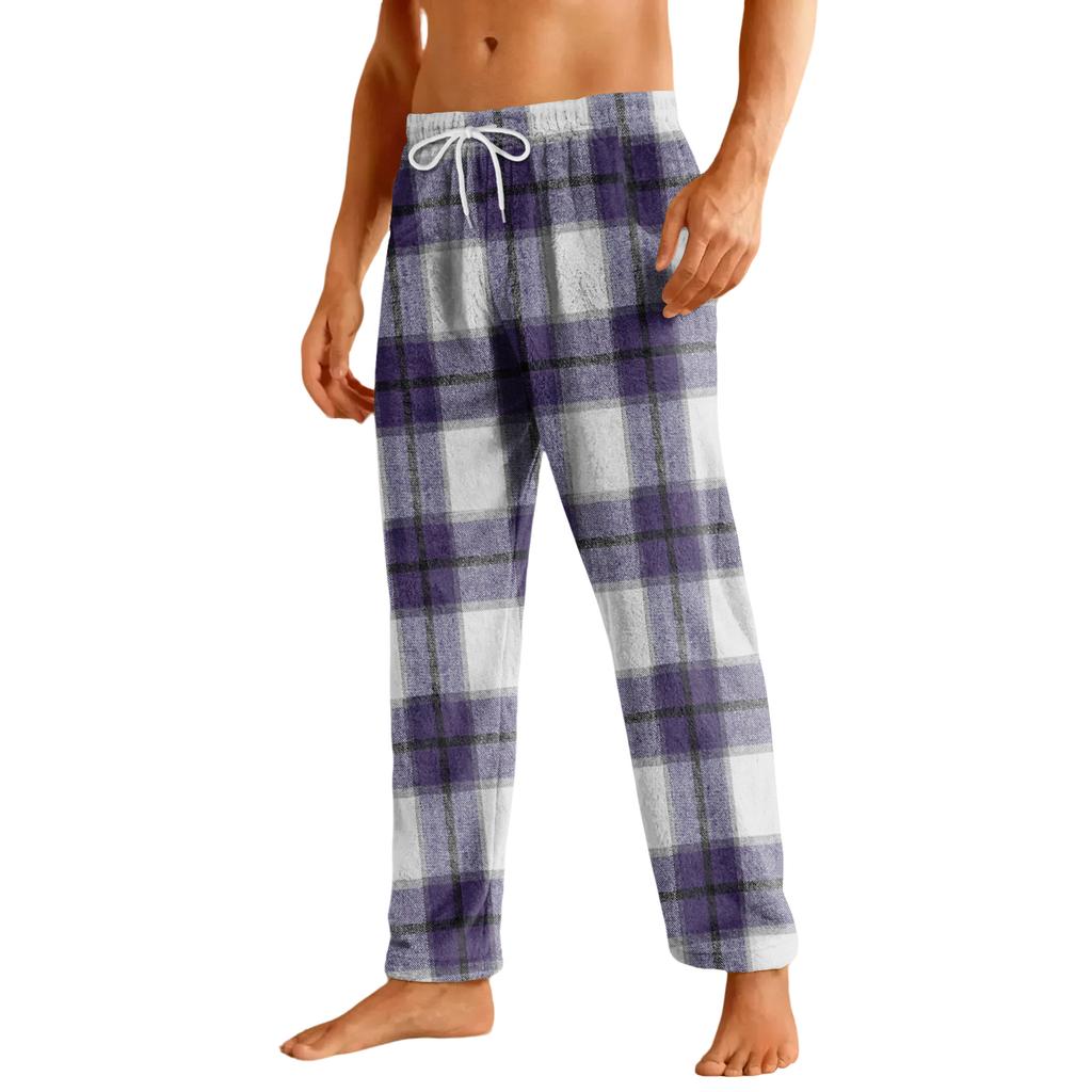 Men's Home Soft Pajama Pants Drawstring With Pockets Casual Sports Pants