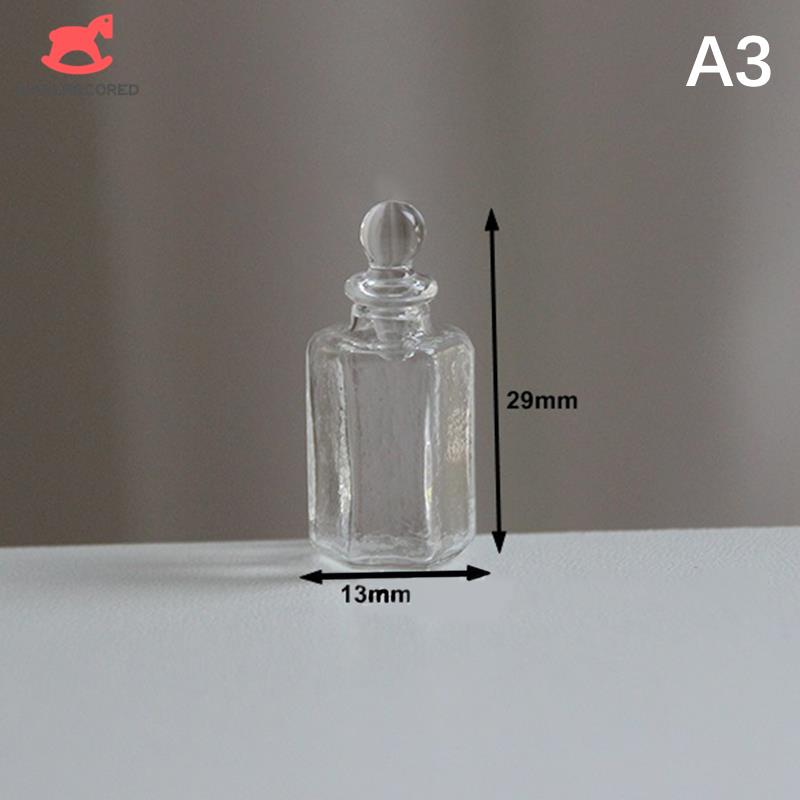 1Pc 1:12 Dollhouse Miniature Transparent Jar Glass Vase Plant Growing Cup Glass Bottle With Lid Home Model Decor Toy