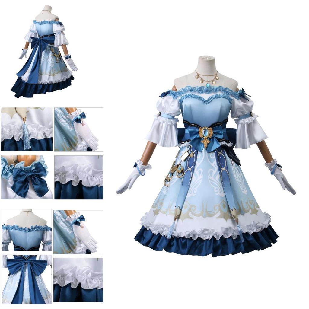 Polyester Fiber Main Fabric Original God Cosplay Costume Ni Lu Ri Fu Collaboration New Style