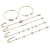 Latest Stylish Multilayer Gold Plated Bangle Bracelet for Women and Girls Set of 6