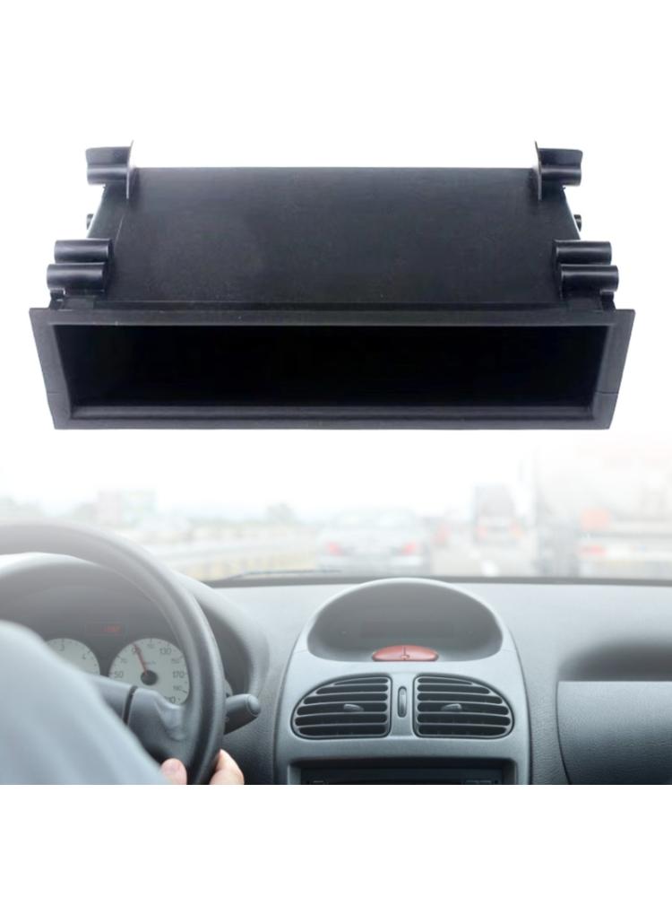 Pocket Dashboard Kit Black for Single DIN Installations,Universal Car Single Din Dashboard Radio Installation Pocket Kit