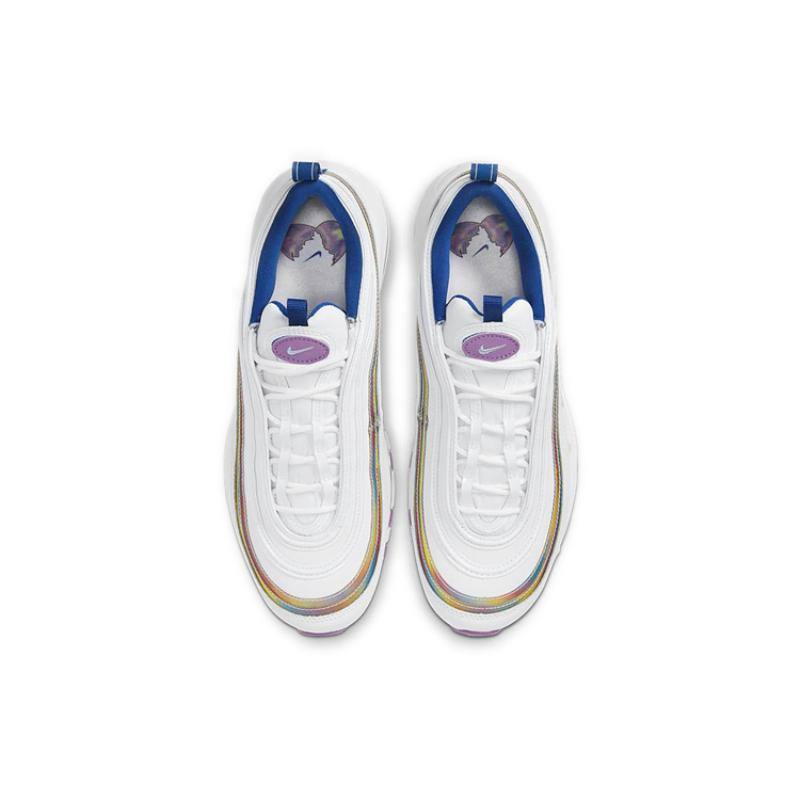 Nike Air Max 97 Alb cu Dungi Iridescente Pantofi Sport de Damă Pantofi Casual CW2456-100