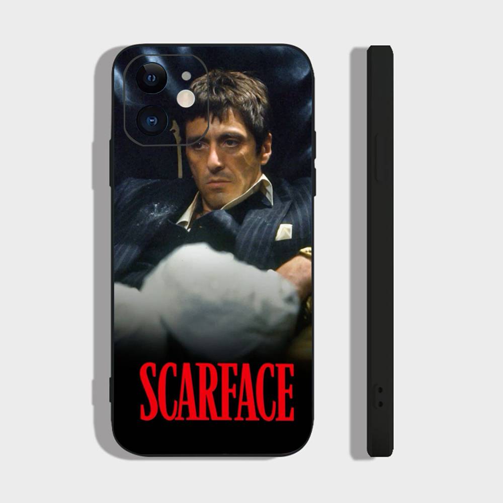 Classic S-Scarface Film Tony Phone Case For IPhone 17 Air 16 15 14 13 Pro Max 11 12 Black Silicone Cover