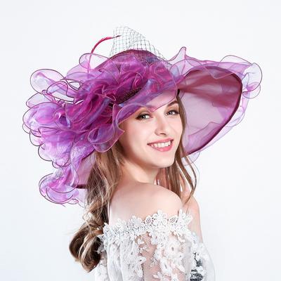Summer New Sunshade Hat Women's Large Flower Mesh Fashion Hat Sunscreen Sun Hat Gift Hat