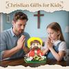 Non-Toxic Creative Desk Decoration Jesus Figures Building Blocks Kids Toys Sunflower Sheep With Led Lights Christmas Gifts