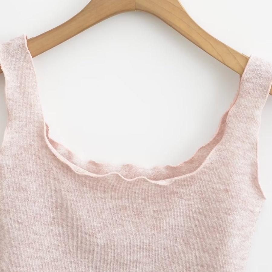 Летние женские вязаные топы без рукавов — фото 8