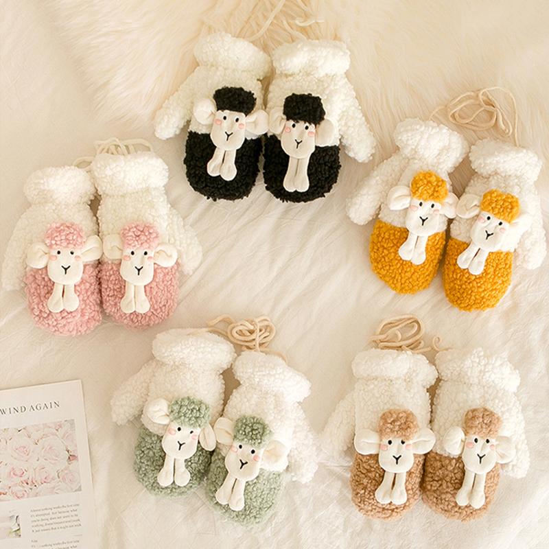 

Девушки, студентки, женщины, милые зимние теплые аксессуары для езды на велосипеде с героями мультфильмов и овец, поставки