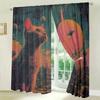 The War Between Cats and Humans Printed Curtain for Home Decor - Rod Pocket Window Treatment for Bedroom   Kitchen   Living Room