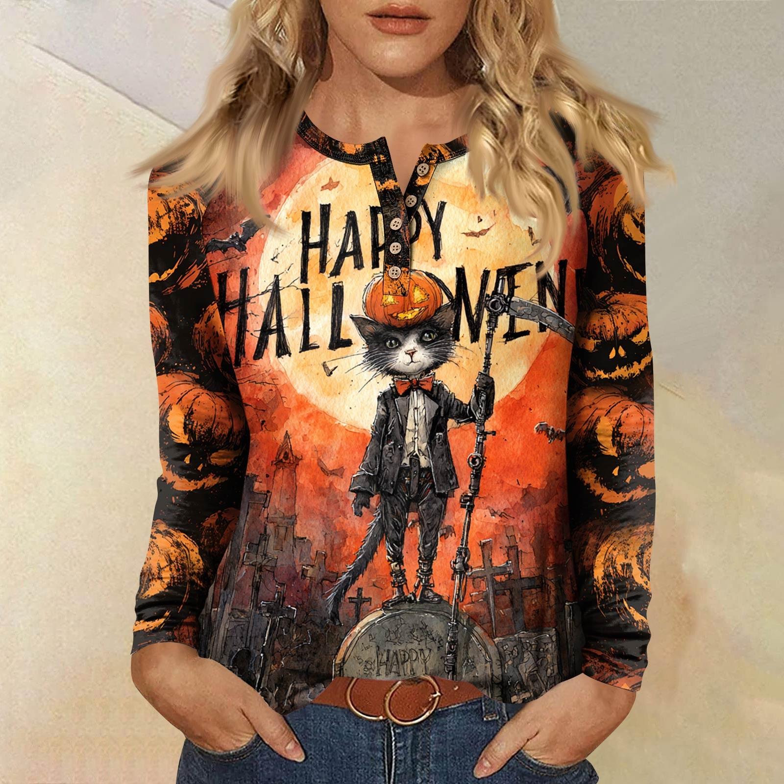 

Женская футболка с принтом, длинный рукав, повседневная мода, базовая, круглый вырез, пуговицы, рукав реглан, топ M