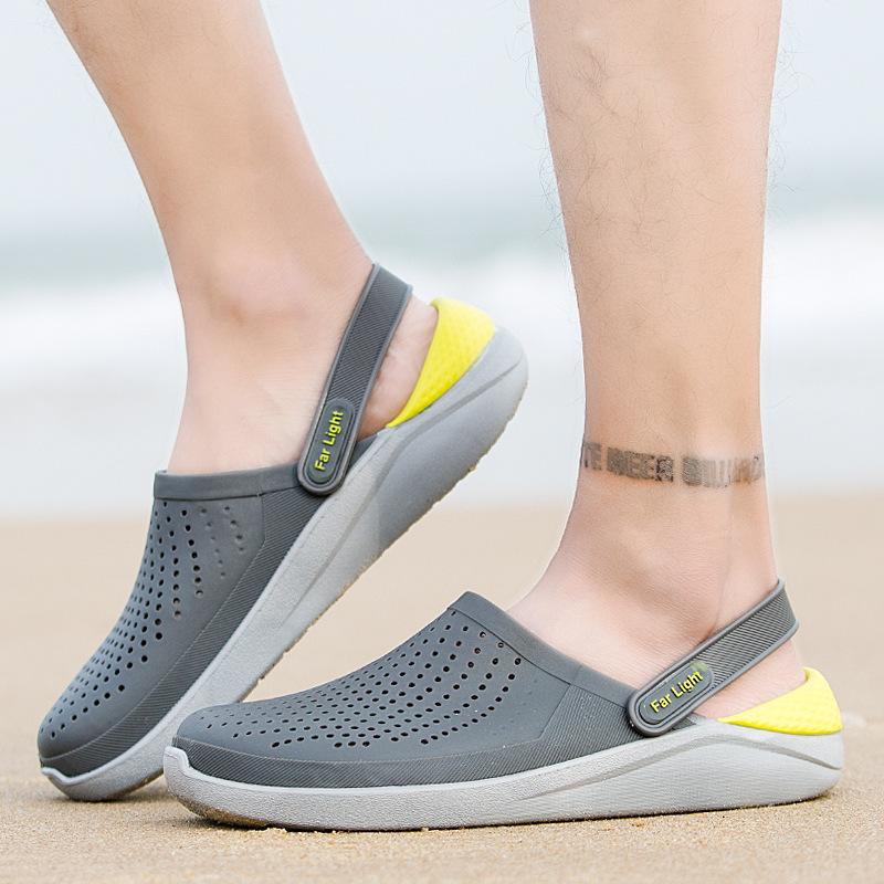 Sandales d'été pour homme, extérieur, antidérapantes, imperméables, résistantes à l'usure, respirantes, claquettes sportives pour la conduite