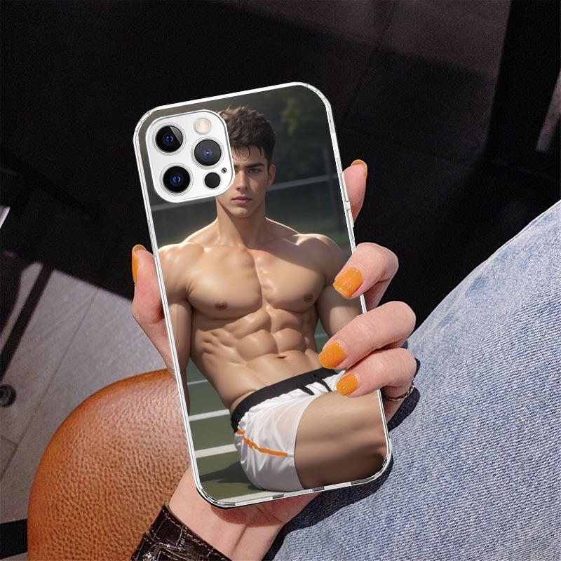 Sexy Muscle Man Gay Fitness Phnoe Case for Iphone 17 Air 16 16E 11 12 13 Mini 14 Plus 15 Pro Max 7 8 + SE 2020 Phone Cover Coque