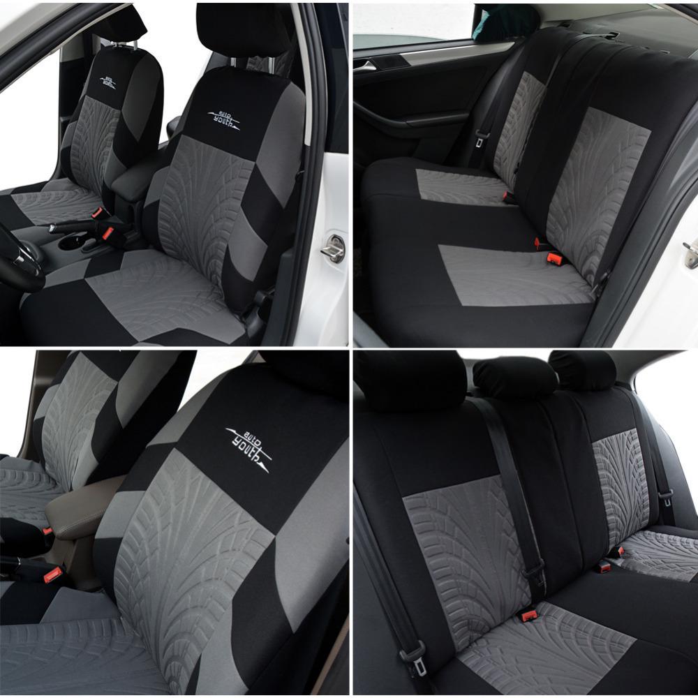 Temu Embroidered Car Seat Cover with Tire Pattern - For Export To Russia and Mexico