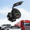 Double PD QC3.0 Car Power Outlet Adapter 4 USB Ports 83W Output Plastic Adapter Suitable for Trucks Boats Motorcycles