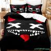 XOXO Devil Smiling Face Bedding Set Single Twin Full Queen King Size Bed Set Aldult Kid Bedroom Duvetcover Sets 3D Print