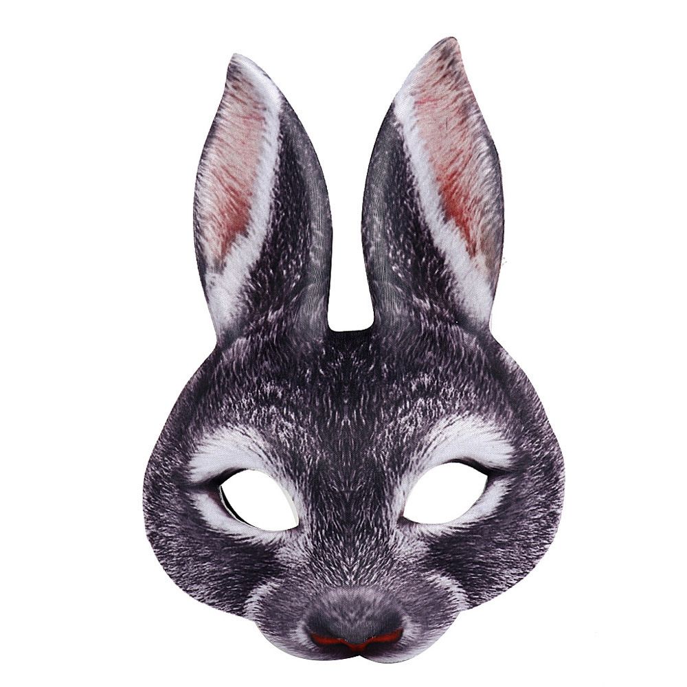 

Male Female Carnival Party Masquerade Mask Costume Party Supplies Halloween Decoration Bunny Mask чёрный