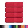 VidaXL Serviettes de toilette 4 pièces FROGN Rouge 30 x 30 cm 100 % coton 136921