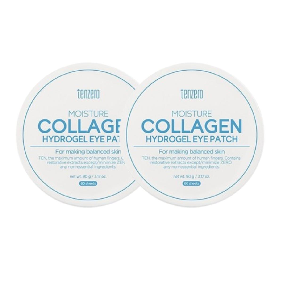 Tenzero Moisture Collagen Hydrogel Eye Patch Intensive Firming & Hydrating Under-Eye Treatment 60 Sheets (Pack of 2)