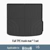 Ideal i8 Car Floor Mats Set - Black/Orange TPE, Fits 25 Models, Includes Trunk Mat.