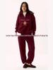 Vintage Casual Letter Print Zipper Hoodie for Women - Autumn/Winter Collection
