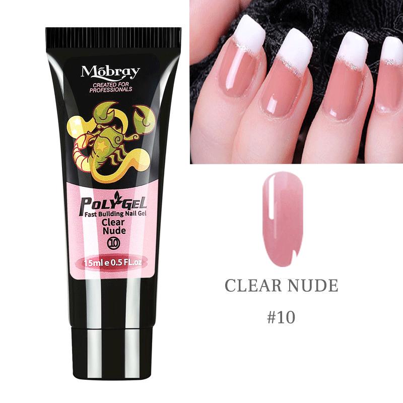 15g Polygelové nehty Akrylgel Prodloužení prstů Stavební gel Umělé tipy na nehty pro DIY nebo nehtové studio