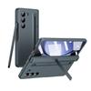 With Touch Pen Case For Samsung Galaxy Z Fold 7 Leather Hinge Fold 6 5 4 Screen Protector Tempered Film Folding Kickstand Cover