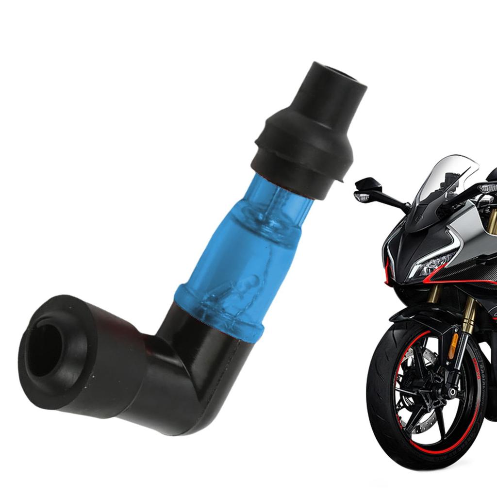 Right Angle Flashing Spark Plug Cap, Universal Motorcycle Accessories High Voltage Cap Flash Spark