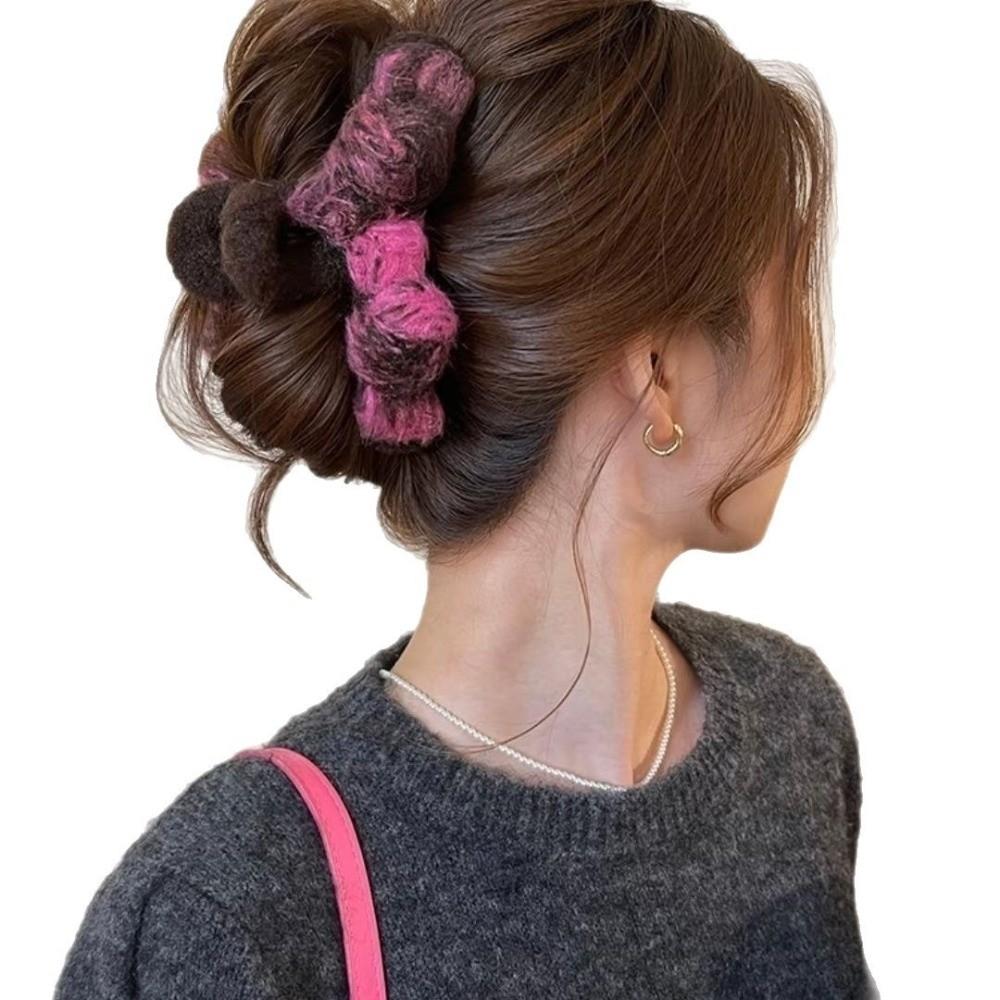 Elegant Bowknot Hair Claws Korean Style Bow Claw Clip Durable Women Hair Clips  Autumn Winter