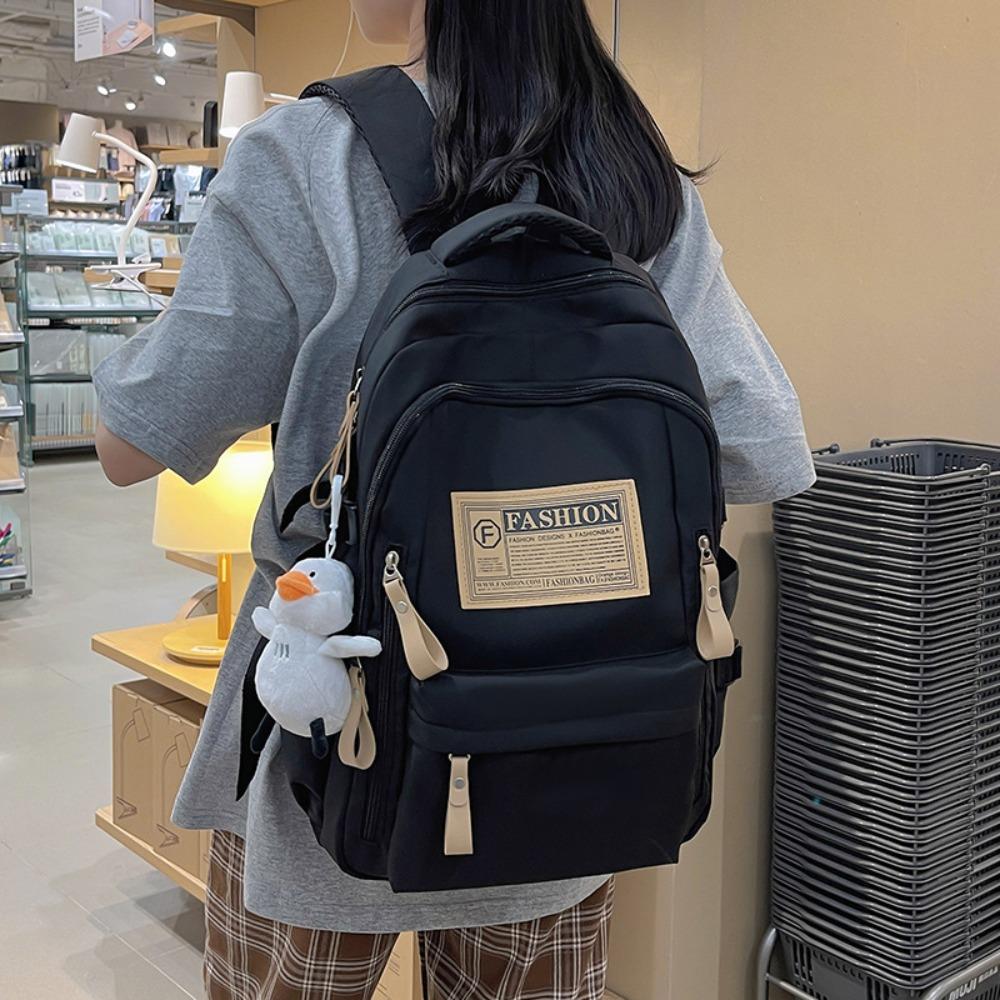 New large-capacity letter backpack trendy unisex lightweight backpack