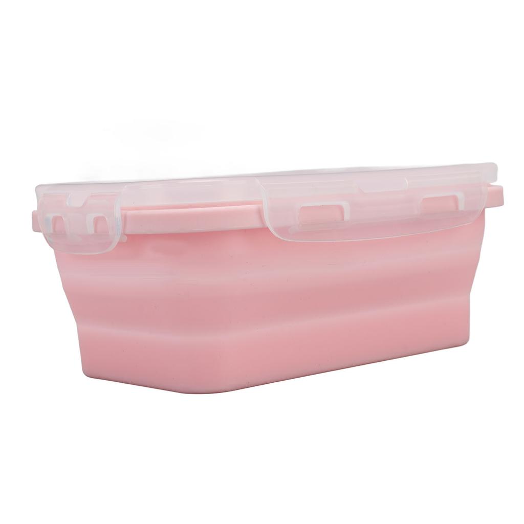 Recipient pliabil din silicon pentru depozitare alimente, rezistent la temperaturi înalte, sigur pentru microunde, cutie de prânz