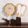 Thick Xuan Paper Hollowed Round Fan: High-Grade Double-Sided Blank Ancient-Style for French Painting & Calligraphy