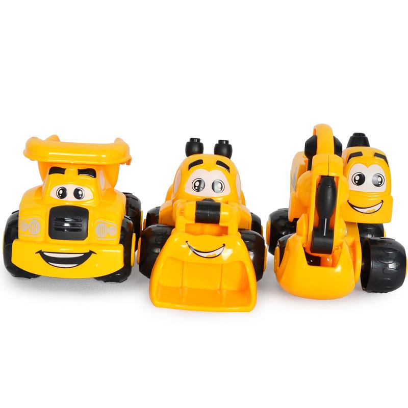 Mini Cartoon Toy Car, Sliding Construction Vehicle, Excavator Model Children'S Early Education Enlightenment Toy
