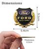 3D Metal Car Tail Sticker Side Door Window Emblem Decal For Ford Fiesta Mk2 Focus Escort Mustang Kuga F150 F250 Exterior Styling