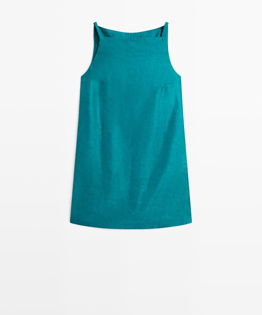 Masimodutti Linen Blend Mini Dress