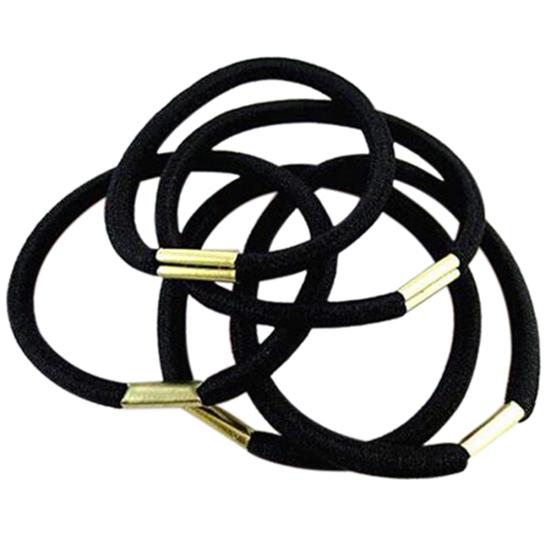 10ks Dívčí černé elastické spony do vlasů Pásek provaz Držák na culík Náramky Scrunchie