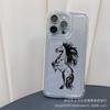 Black Horse for Apple 15 Mobile Phone Case Iphone12promax Transparent 14/13/11/XR Airbag 16